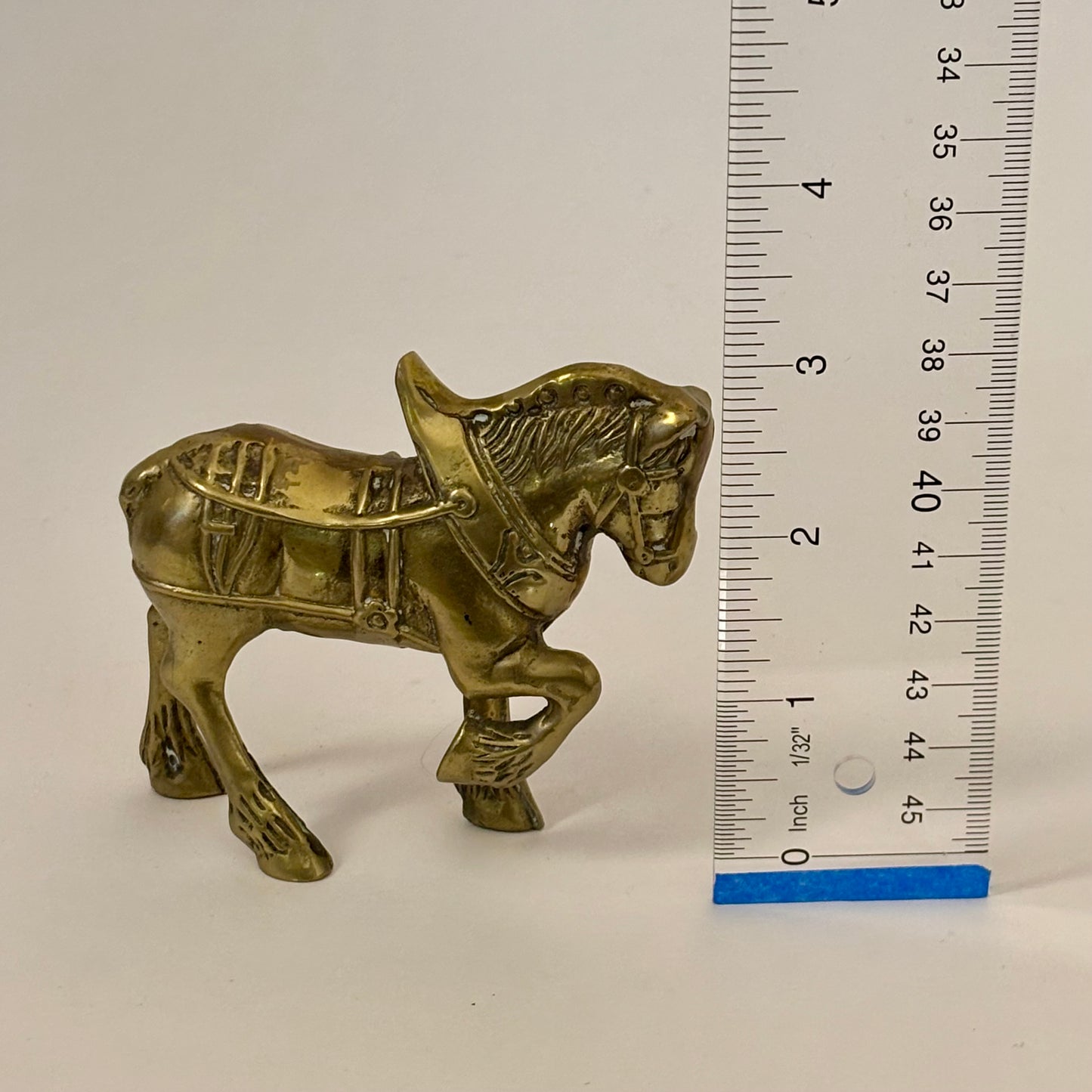 Vintage Solid Brass Horse Figurine āĖā” Small Equestrian Statue / Mid Century Shelf Decor