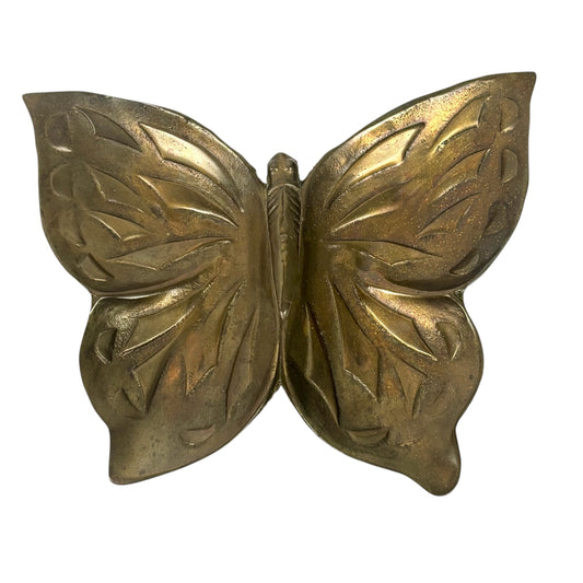 Solid Brass Vintage Butterfly |⋆˙⟡| Trinket Dish Catchall