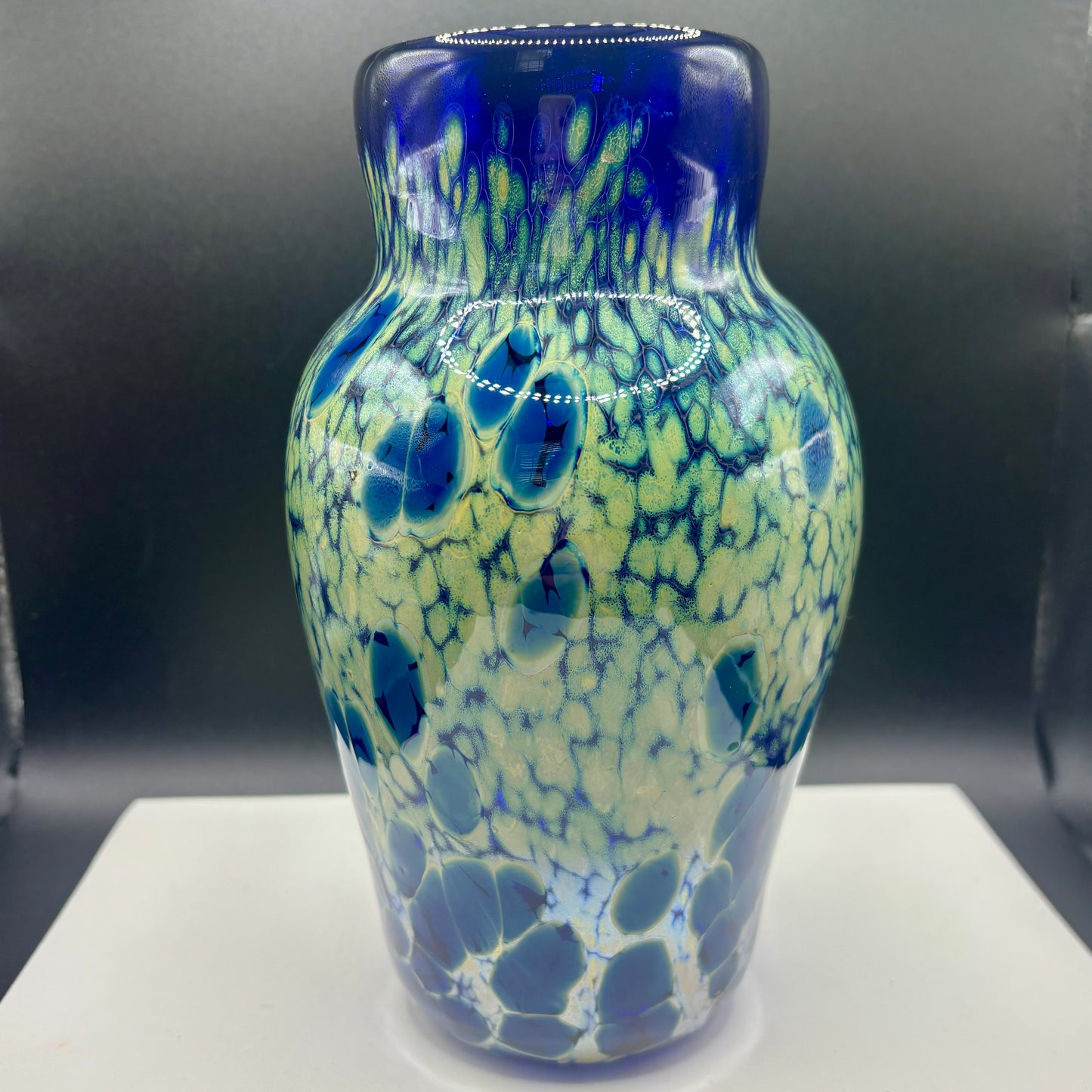 Blue & Green Art Glass Vase ⋆˙⟡