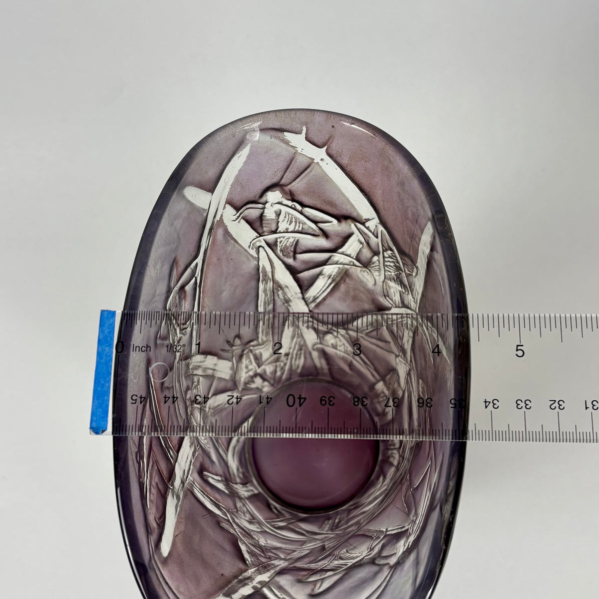 Phoenix Glass Co. “Katydid” Purple Flared Vintage Vase |⋆˙⟡| Grasshopper Art Glass, c. 1930s