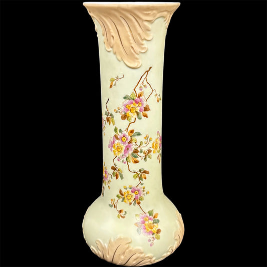 Antique RW Rudolstadt Germany Hand Painted Porcelain Vase |⋆˙⟡| Floral Design
