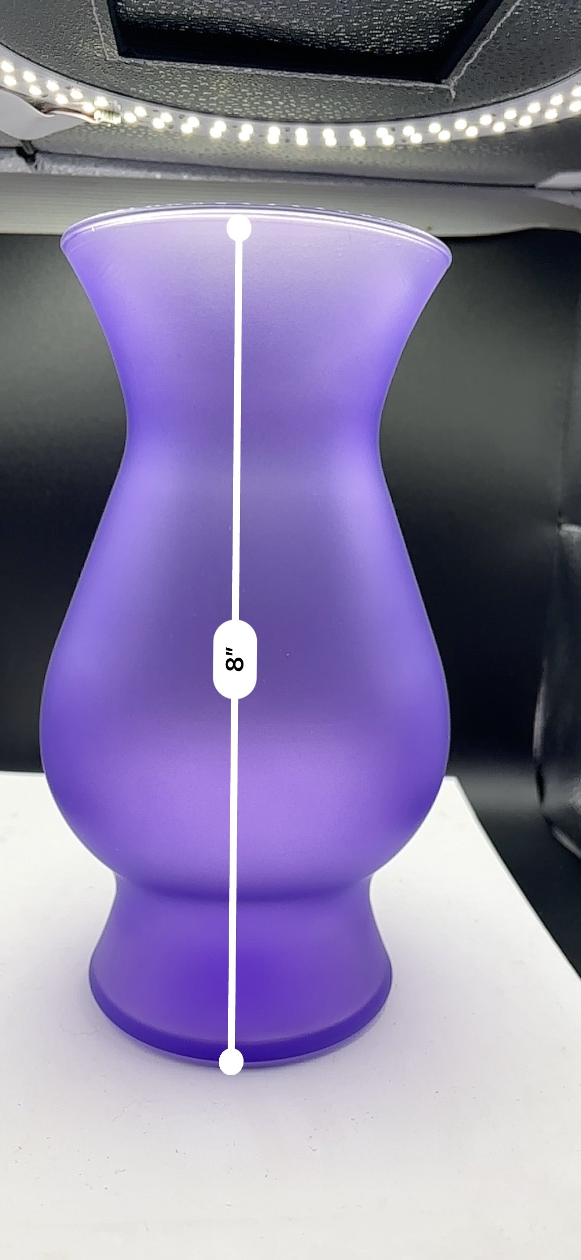 Purple Frosted Glass Vase