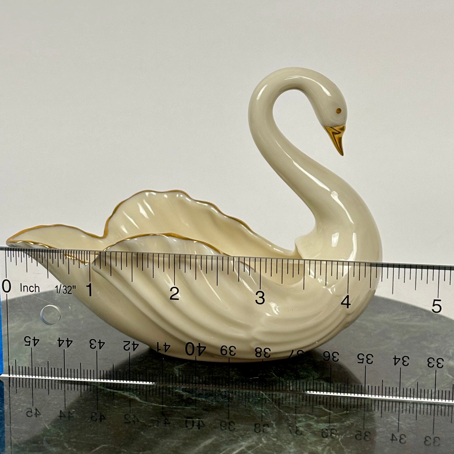 Vintage Lenox Ivory Swan Trinket Dish, Cake Topper, Gold Trim |⋆˙⟡| Made in USA