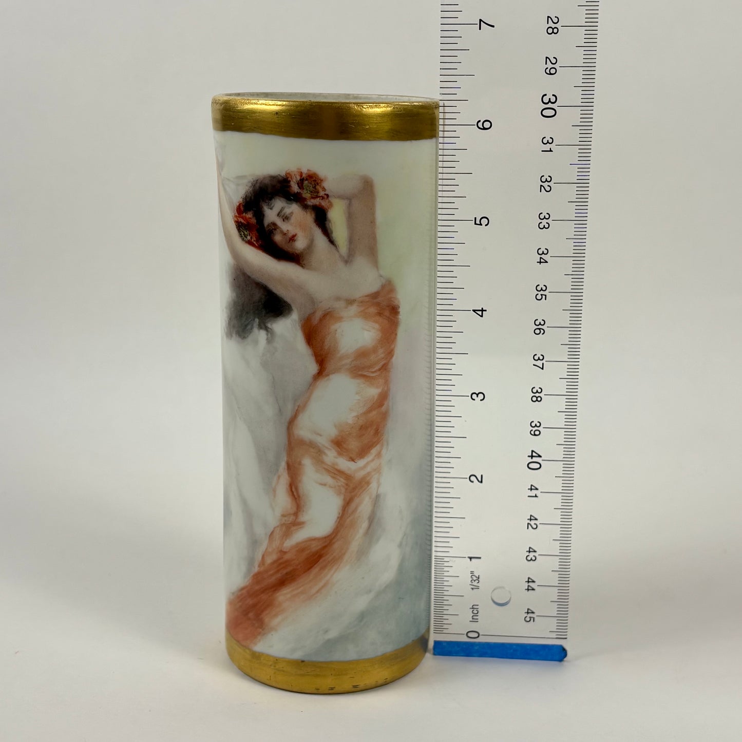 Antique Limoges W.G. & Co. Portrait Vase, c. 1900 |āĖā”| Art Nouveau French Porcelain, Hand Painted
