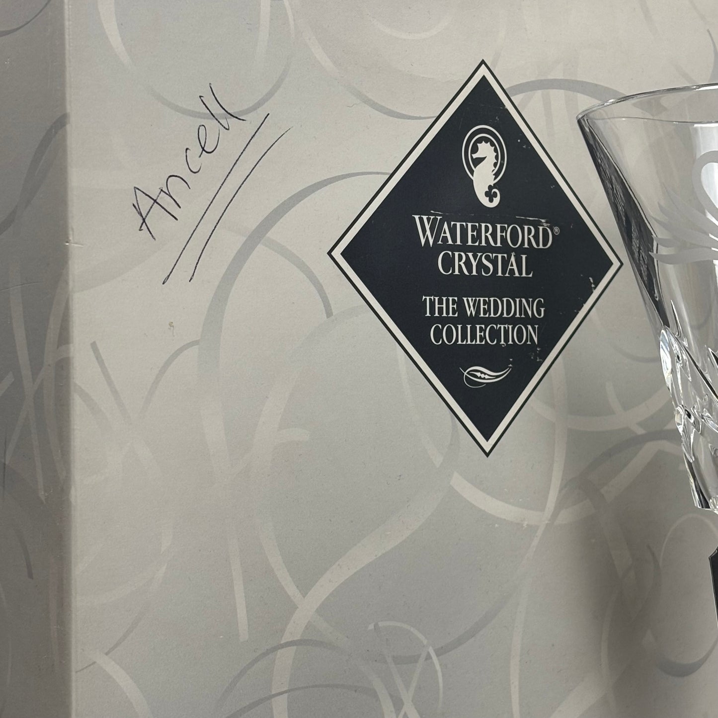 Waterford Crystal Wedding Collection Swan Champagne Flutes |⋆˙⟡| Set of 2 with Box