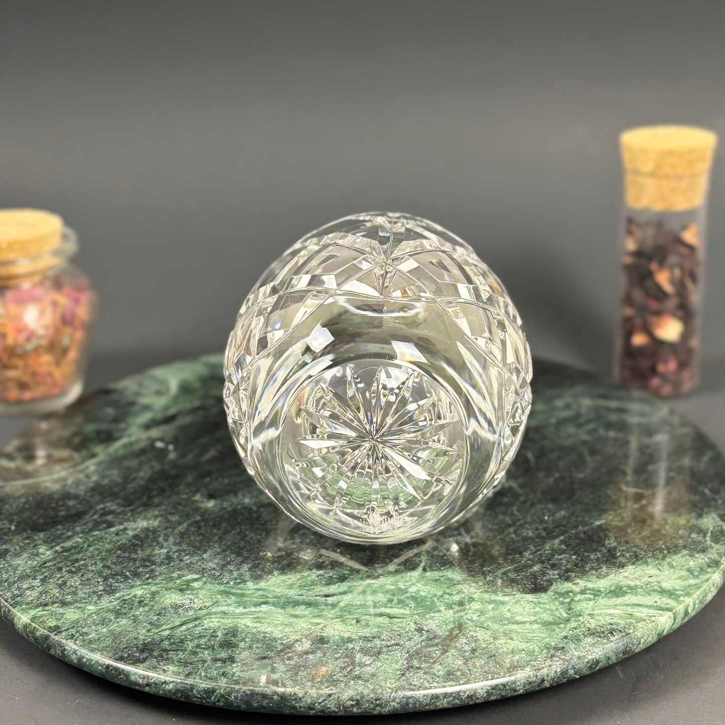Edinburgh Crystal Cut Glass Vase | ⋆˙⟡ | Scottish Crystal Bud Vase, Starburst & Diamond Cut Pattern
