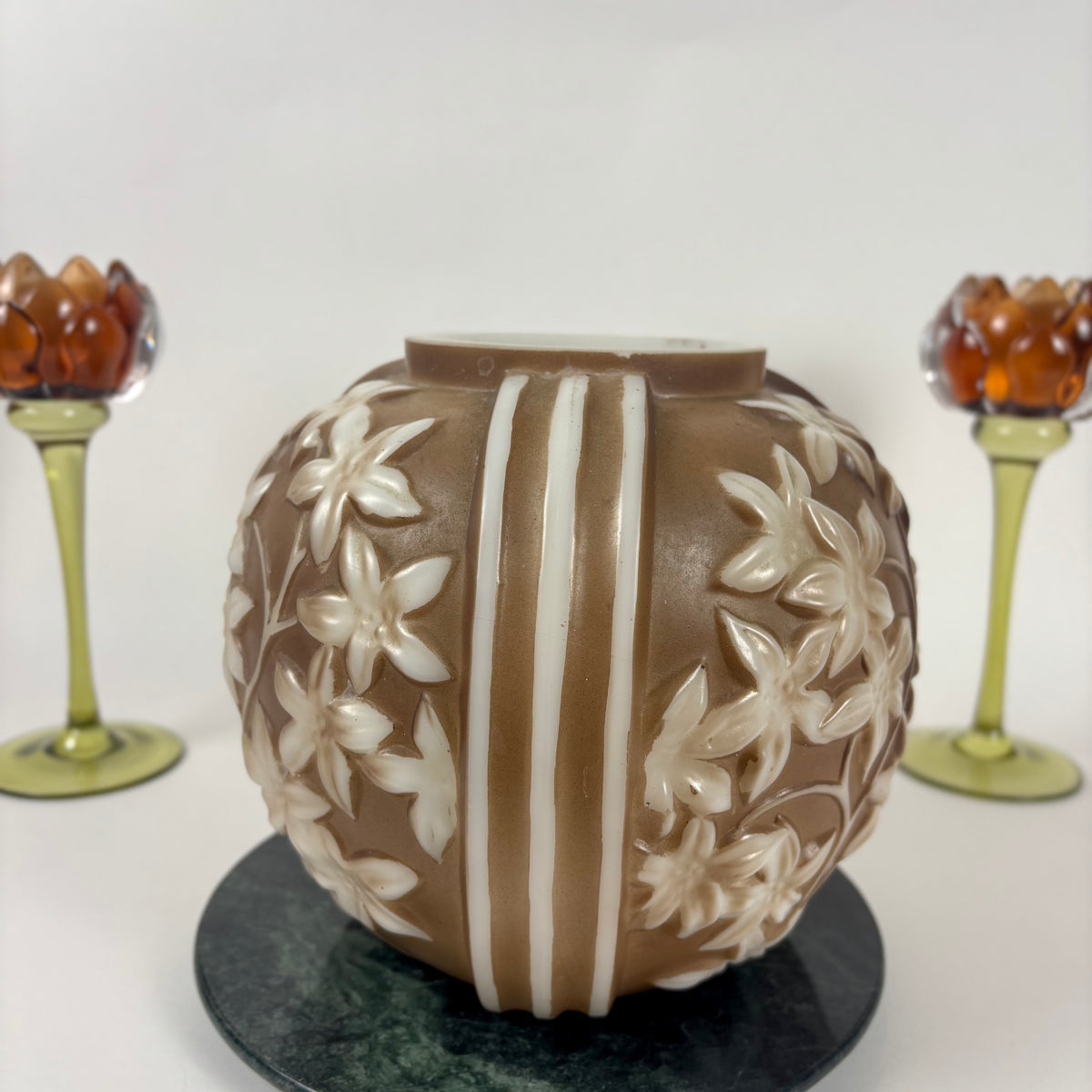 Phoenix Glass Co. Star Flower Vase |⋆˙⟡| Vintage Sculptured Artware