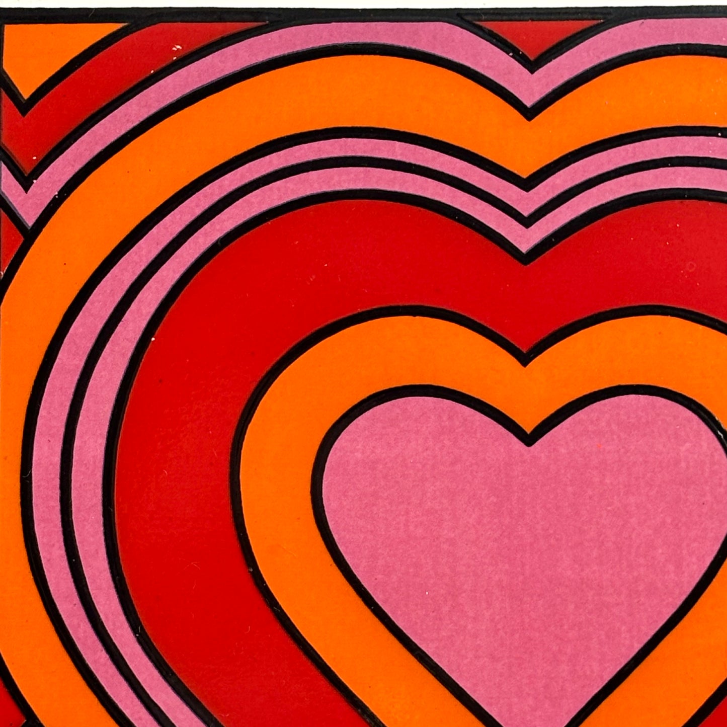 Vintage Mod Floral & Heart Tile Wall Art Set |⋆˙⟡ | Retro 70s Pop Art Ceramic Tiles, Set of 2