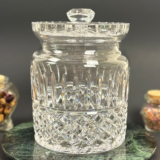 Waterford Crystal Lidded Biscuit Jar | ⋆˙⟡ | Covered Crystal Cookie Jar / Candy Jar