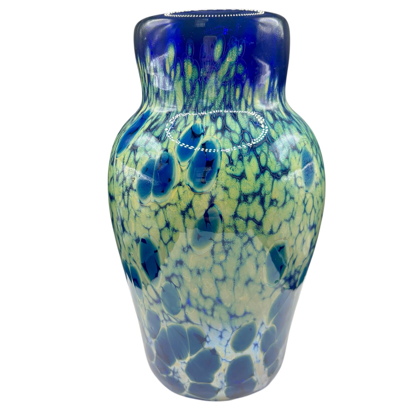 Blue & Green Art Glass Vase ⋆˙⟡
