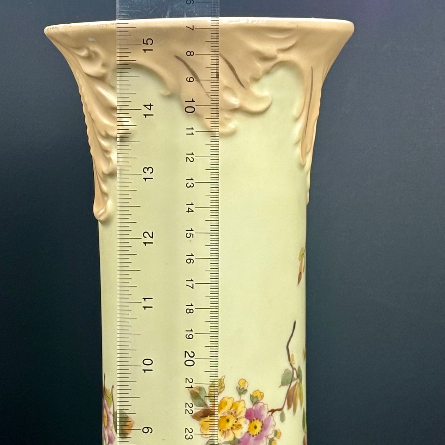 Antique RW Rudolstadt Germany Hand Painted Porcelain Vase |⋆˙⟡| Floral Design