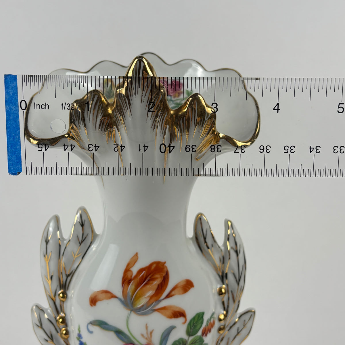 Vintage Limoges AJCO Bridal Vase |⋆˙⟡| Old Paris Style Floral Porcelain, c. 1950s
