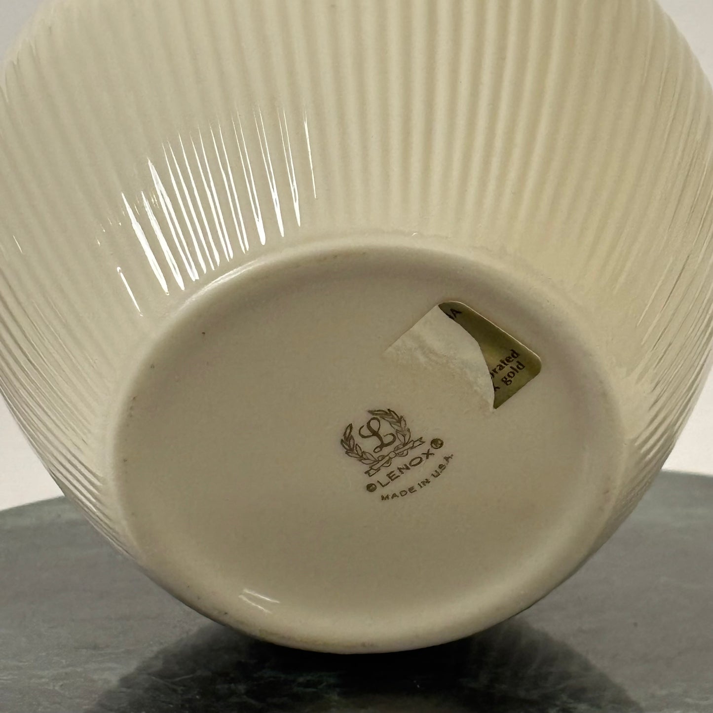 Lenox Tracery Vase ~ Vintage |⋆˙⟡ |  Ivory Porcelain with 24K Gold Rim & Pierced Openwork Top