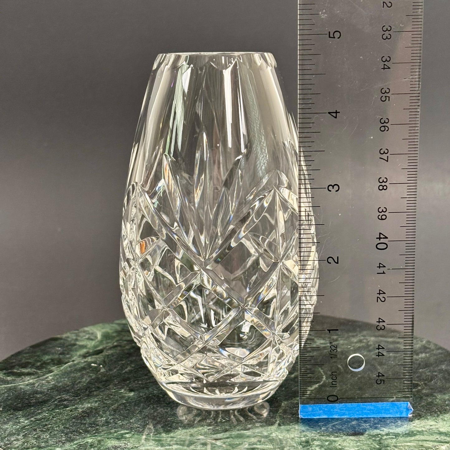 Edinburgh Crystal Cut Glass Vase | ⋆˙⟡ | Scottish Crystal Bud Vase, Starburst & Diamond Cut Pattern