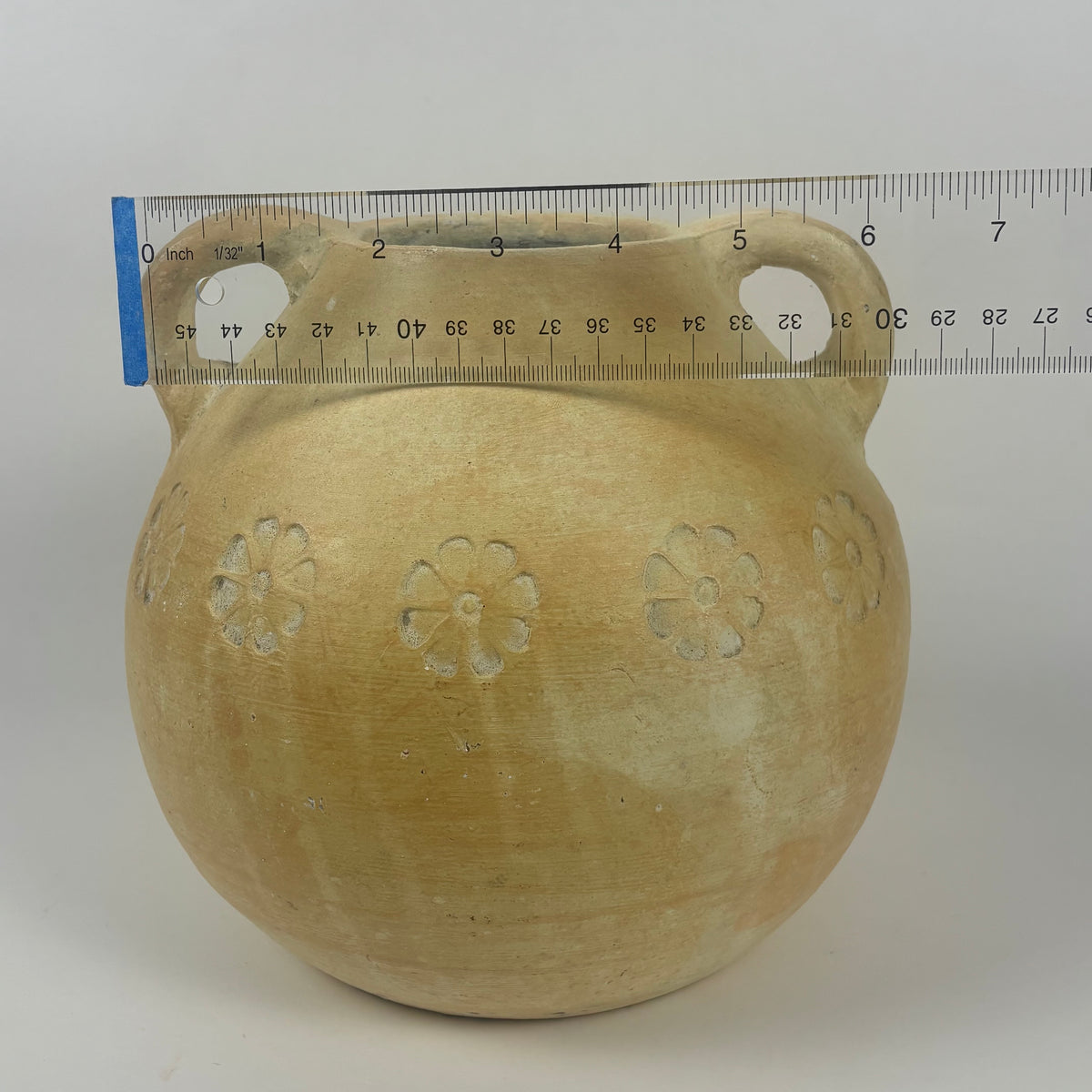 Rustic Terracotta Clay Pot |⋆˙⟡| Planter or Vase with Floral Design