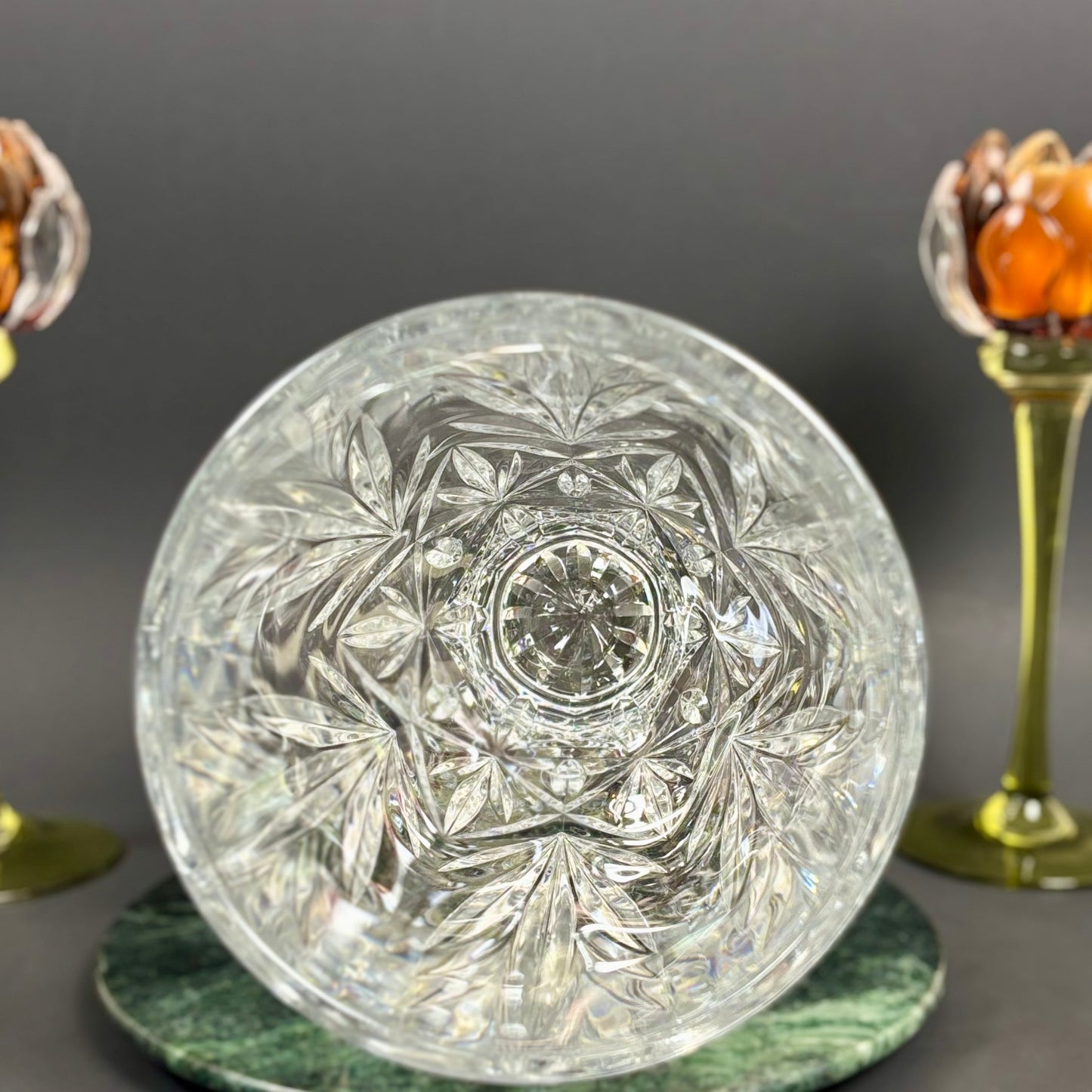Large Cut Crystal Vase | ⋆˙⟡ | Heavy Crystal Floral Vase