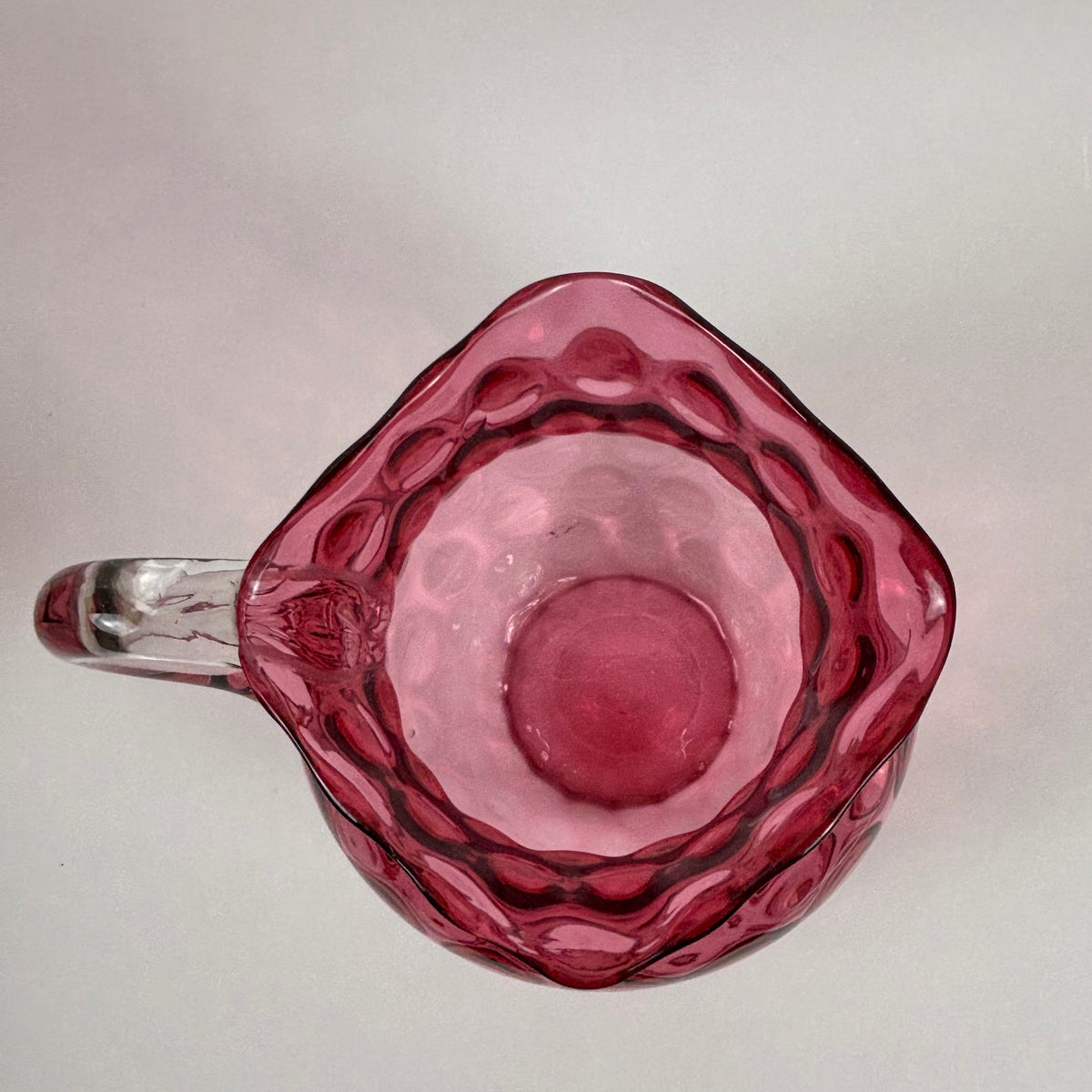 Antique Cranberry & Rubina Coin Dot, Spot Optic Glass |⋆˙⟡| Pitcher & Tumbler Set
