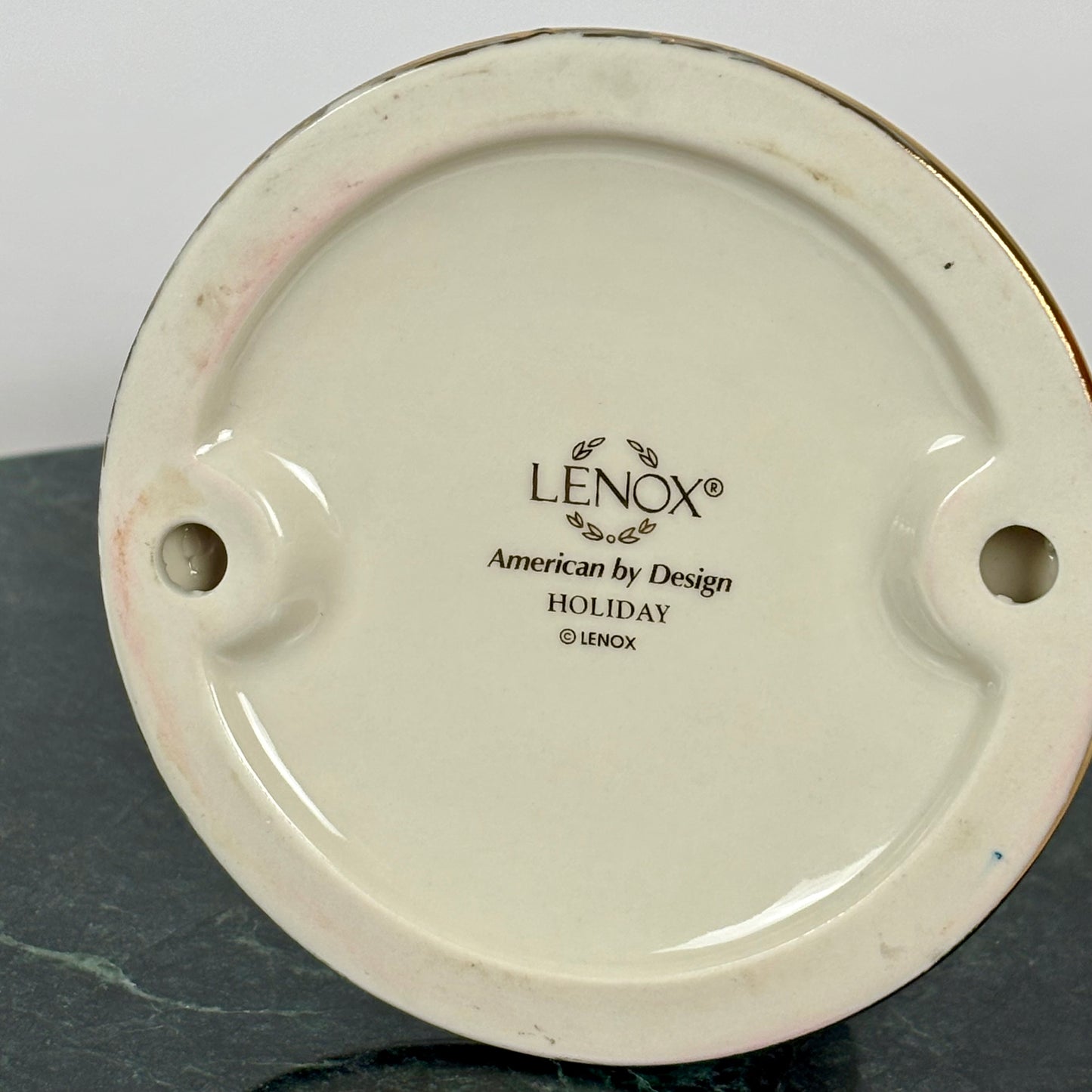 Lenox Holiday Holly & Berry Candlestick |⋆˙⟡| 24K Gold Trim