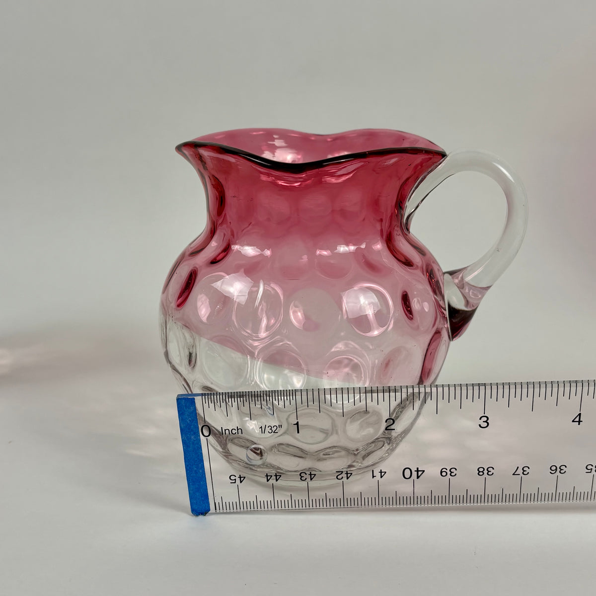 Antique Cranberry & Rubina Coin Dot, Spot Optic Glass |⋆˙⟡| Pitcher & Tumbler Set