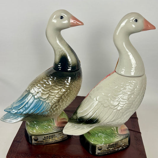 Vintage 1979 James B. Beam Goose Empty Decanter Set |⋆˙⟡| Regal China – Bar Decor