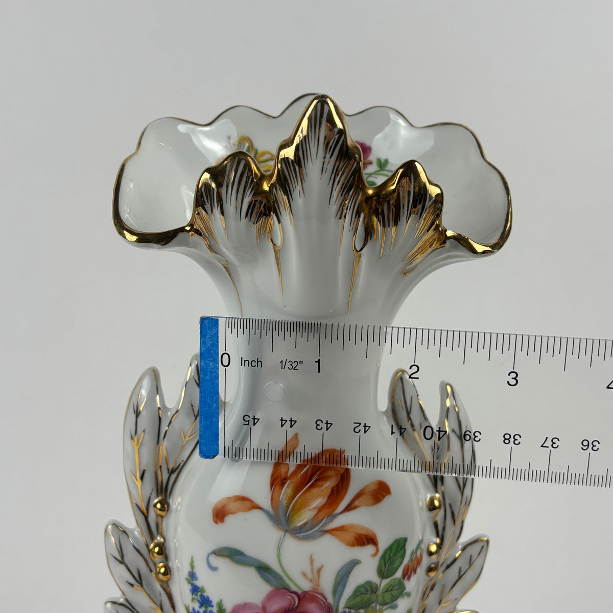 Vintage Limoges AJCO Bridal Vase |⋆˙⟡| Old Paris Style Floral Porcelain, c. 1950s