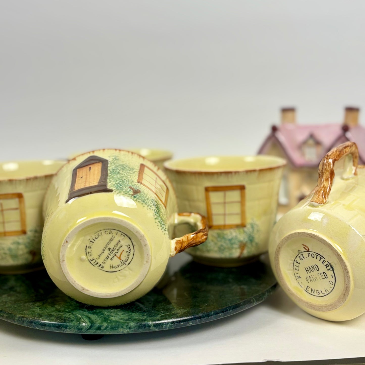 Vintage Keel Pottery Cottage Ware Tea Set |⋆˙⟡| 22 Piece Set, Staffordshire England
