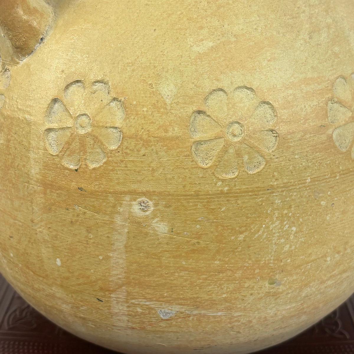 Rustic Terracotta Clay Pot |⋆˙⟡| Planter or Vase with Floral Design
