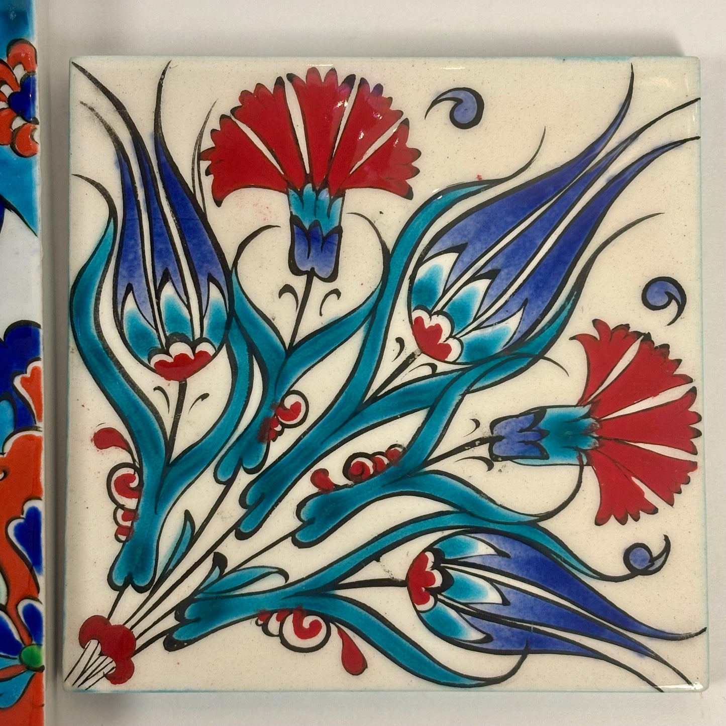 Handmade Turkish Ceramic Tiles ⋆˙⟡ Kütahya Fettah Tile & Floral Tile