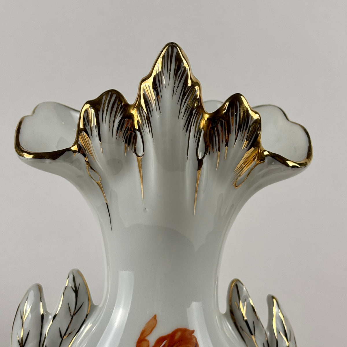 Vintage Limoges AJCO Bridal Vase |⋆˙⟡| Old Paris Style Floral Porcelain, c. 1950s