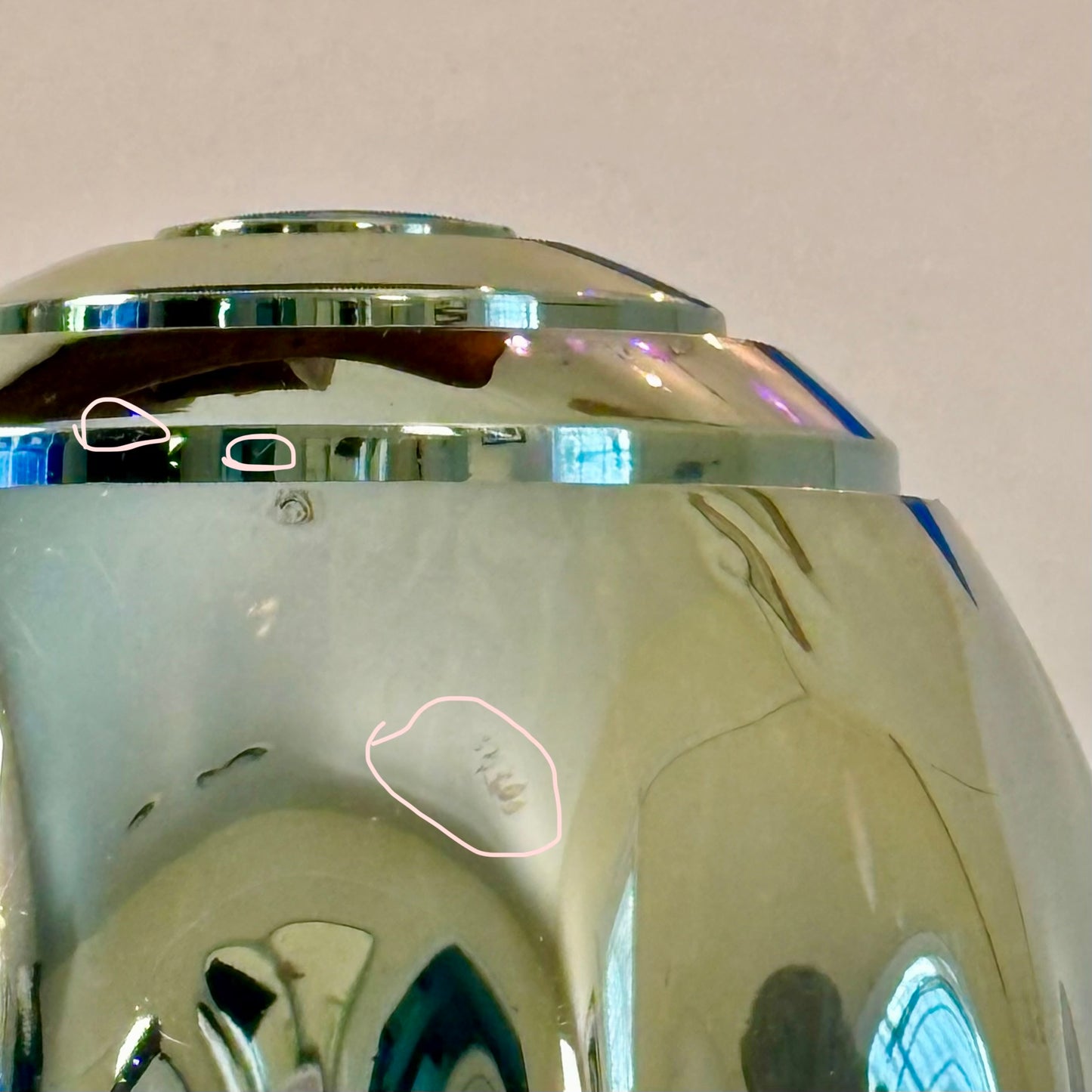 1994 Rabbit Tanaka Dolphin Motion Lamp / Rotating Ocean Scene Light |⋆˙⟡ | Blue & Chrome Retro Desktop Lamp