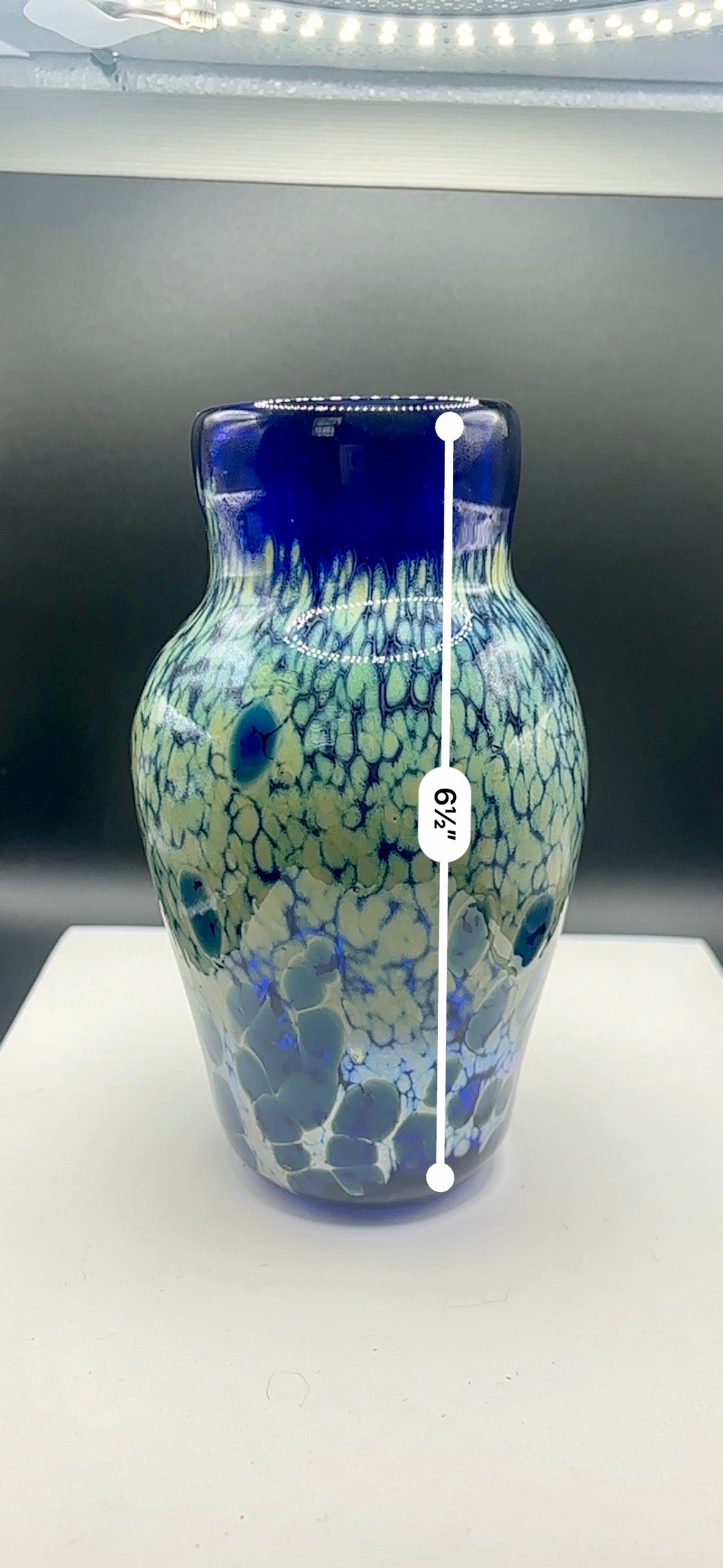 Blue & Green Art Glass Vase ⋆˙⟡