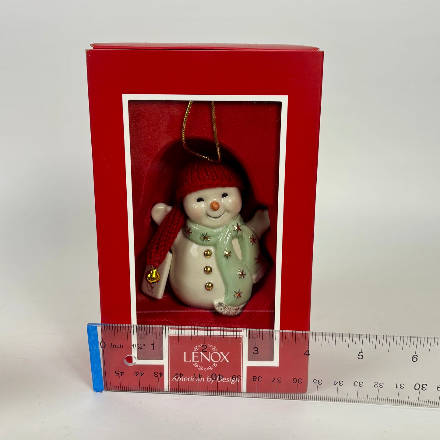 Lenox Jingle All the Way Snowman Ornament |⋆˙⟡| Porcelain Christmas Ornament with Original Box