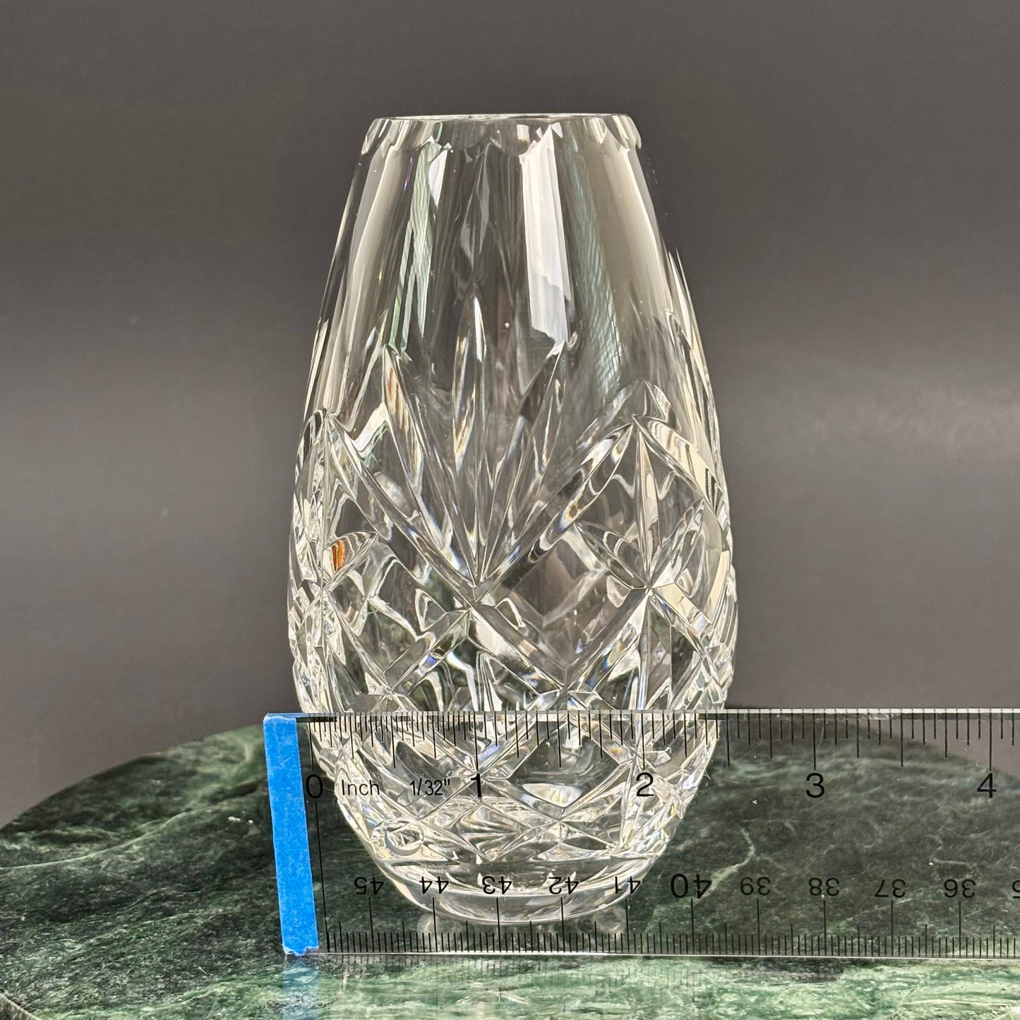 Edinburgh Crystal Cut Glass Vase | ⋆˙⟡ | Scottish Crystal Bud Vase, Starburst & Diamond Cut Pattern