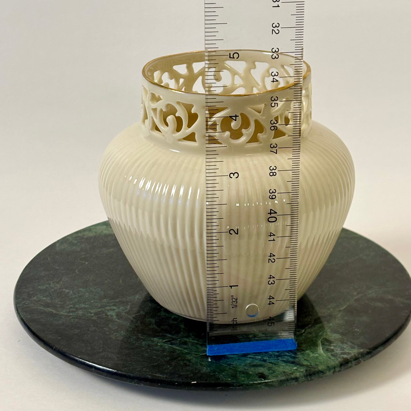 Lenox Tracery Vase ~ Vintage |⋆˙⟡ |  Ivory Porcelain with 24K Gold Rim & Pierced Openwork Top