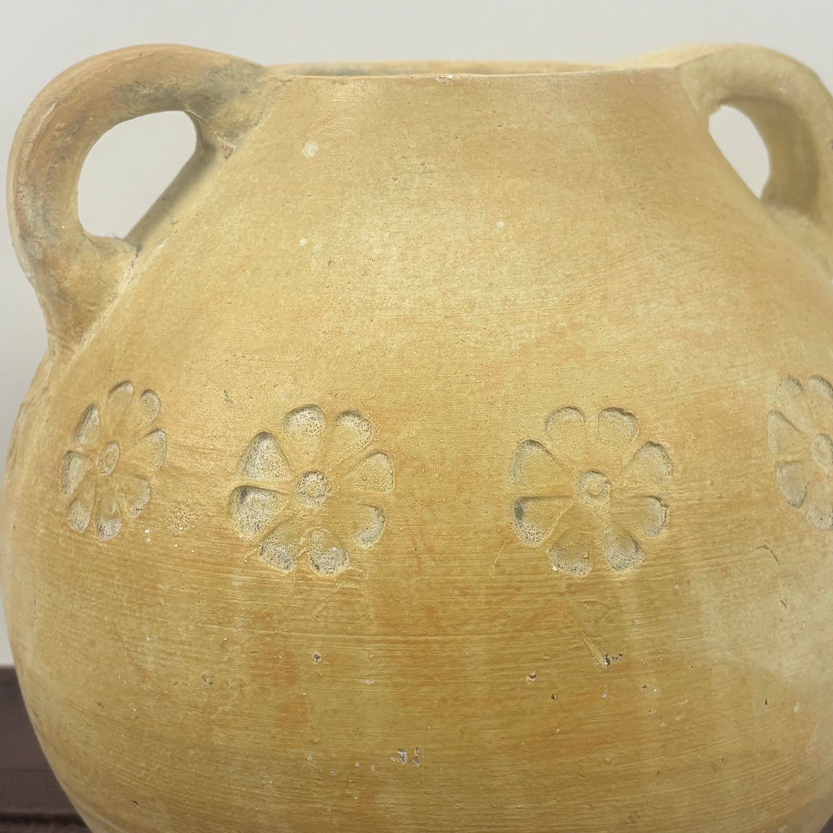 Rustic Terracotta Clay Pot |⋆˙⟡| Planter or Vase with Floral Design