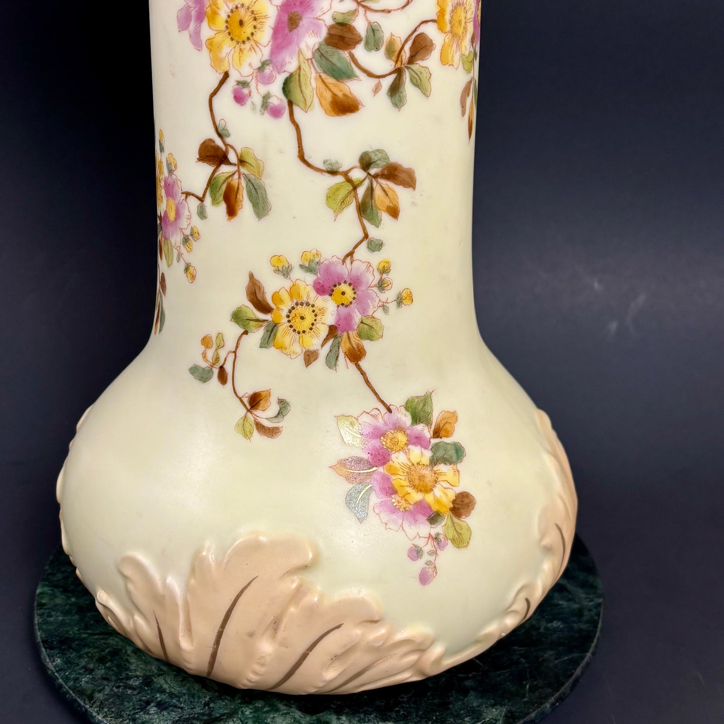 Antique RW Rudolstadt Germany Hand Painted Porcelain Vase |⋆˙⟡| Floral Design