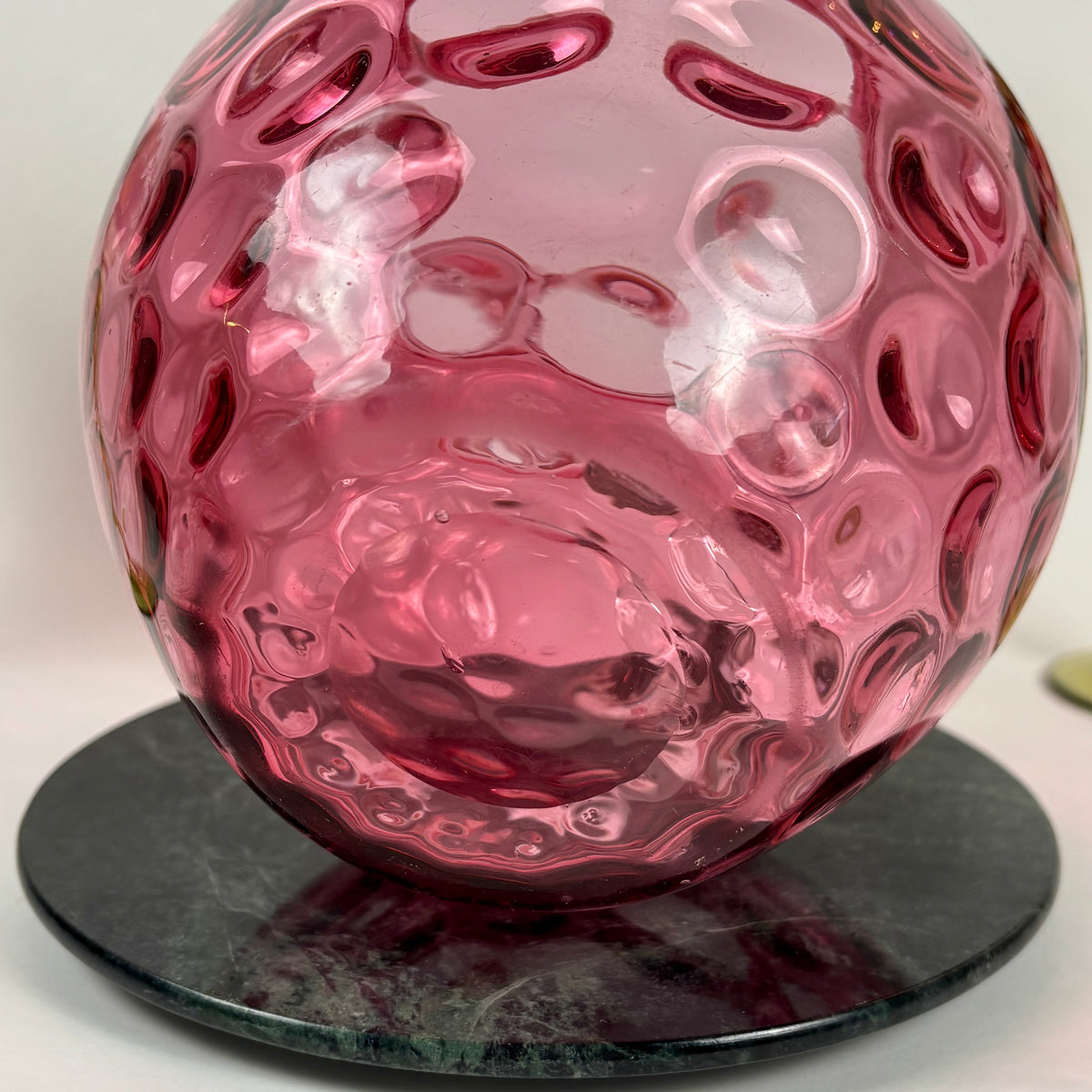 Antique Cranberry & Rubina Coin Dot, Spot Optic Glass |⋆˙⟡| Pitcher & Tumbler Set