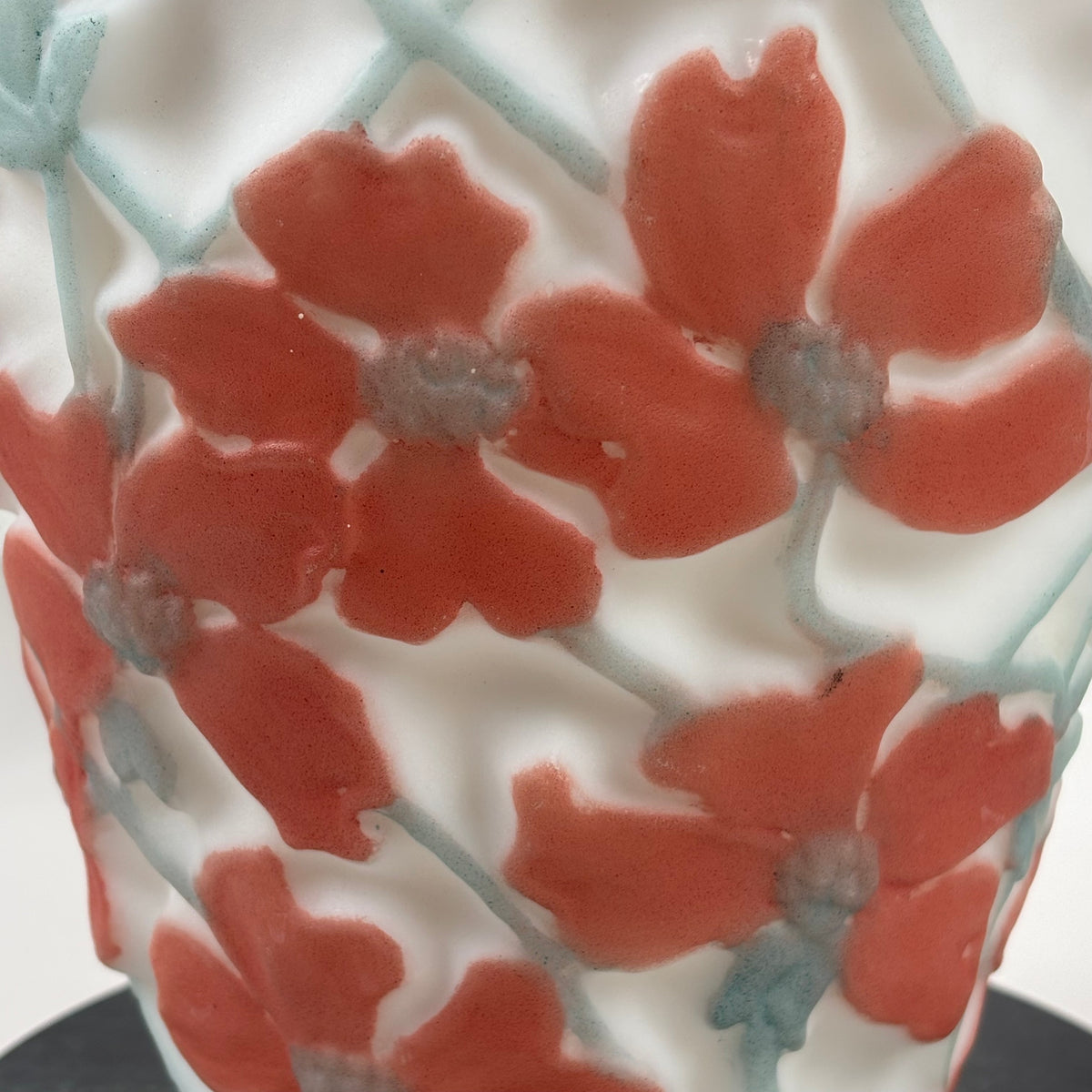 Vintage Consolidated Glass Dogwood Vase |⋆˙⟡| Art Deco Coral Flowers