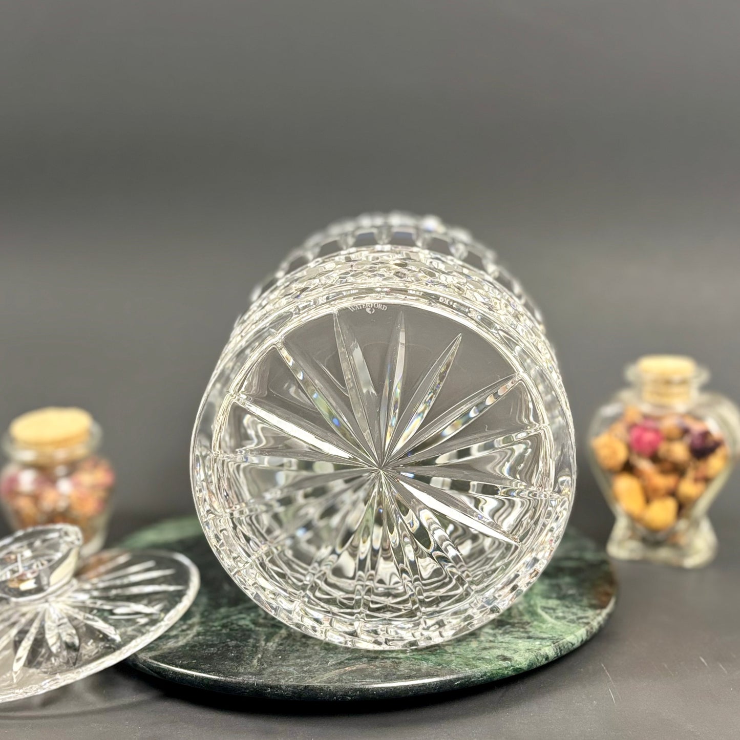 Waterford Crystal Lidded Biscuit Jar | ⋆˙⟡ | Covered Crystal Cookie Jar / Candy Jar