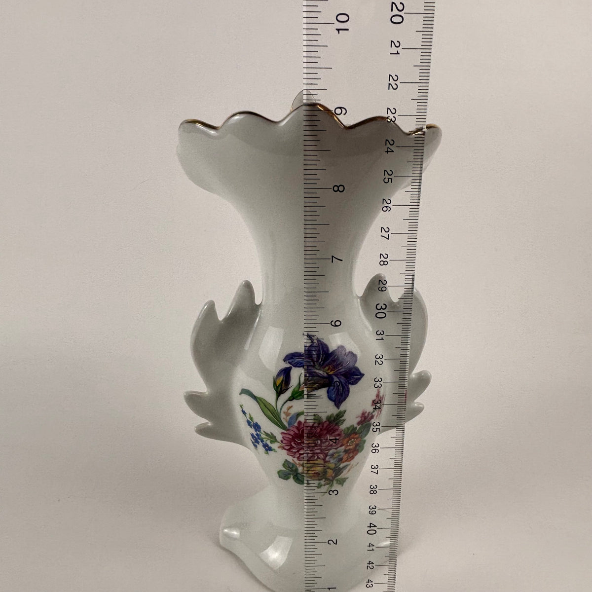 Vintage Limoges AJCO Bridal Vase |⋆˙⟡| Old Paris Style Floral Porcelain, c. 1950s