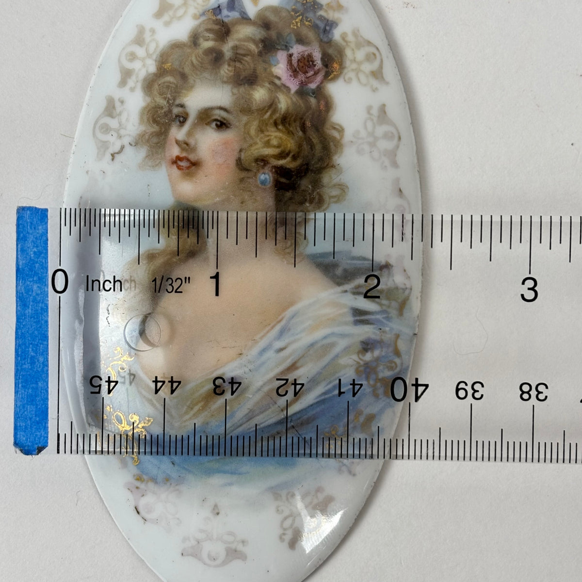 Antique Victorian Lady Portrait Porcelain Trinket Dish & Perfume Bottle Set |⋆˙⟡| Gold Gilt Vanity Decor