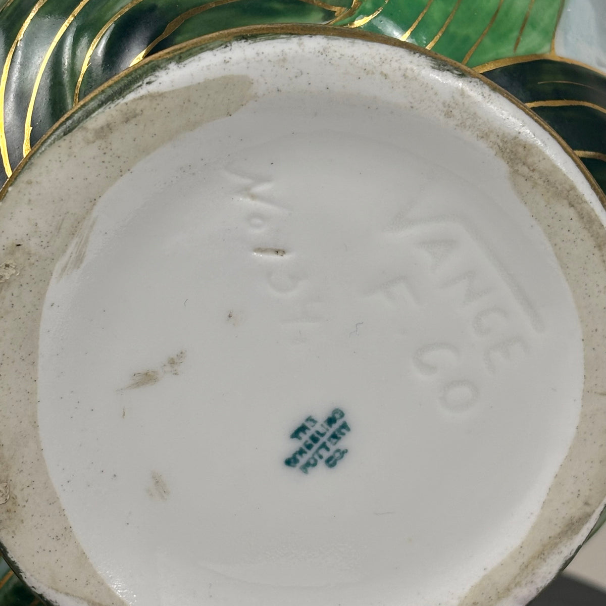 RARE Antique Vance Faience Co. & Wheeling Pottery |⋆˙⟡| Art Nouveau, Majolica Iris Vase