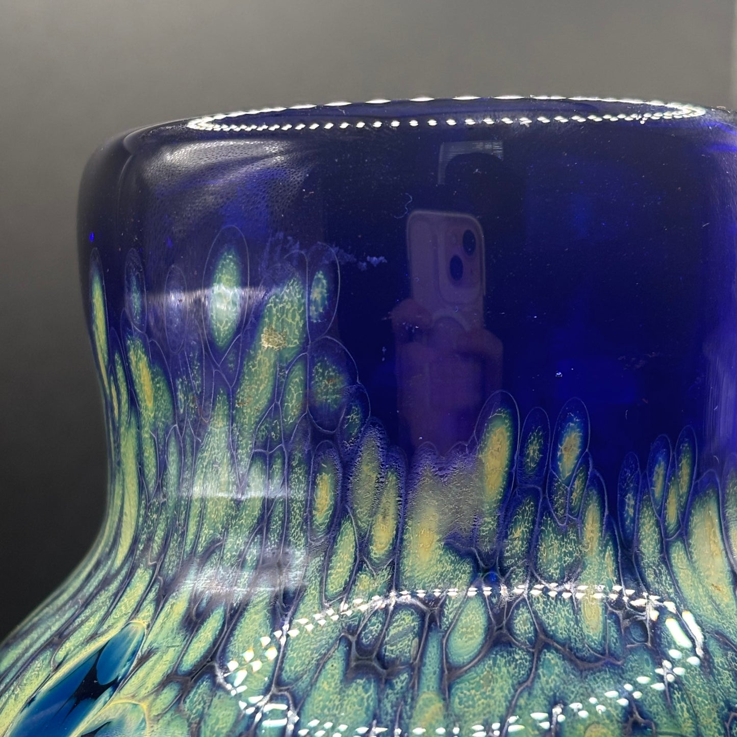 Blue & Green Art Glass Vase ⋆˙⟡