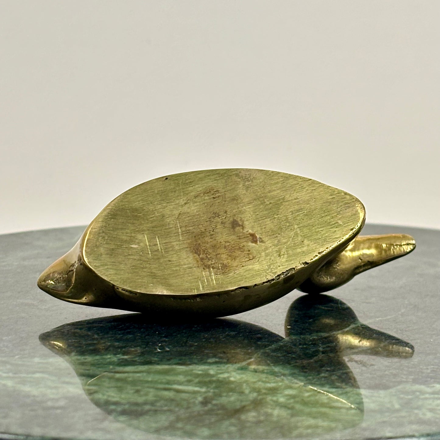 Vintage Brass Plated Duck Figurine ⋆˙⟡ Small Mid Century Duck / Brass Bird Shelf Decor