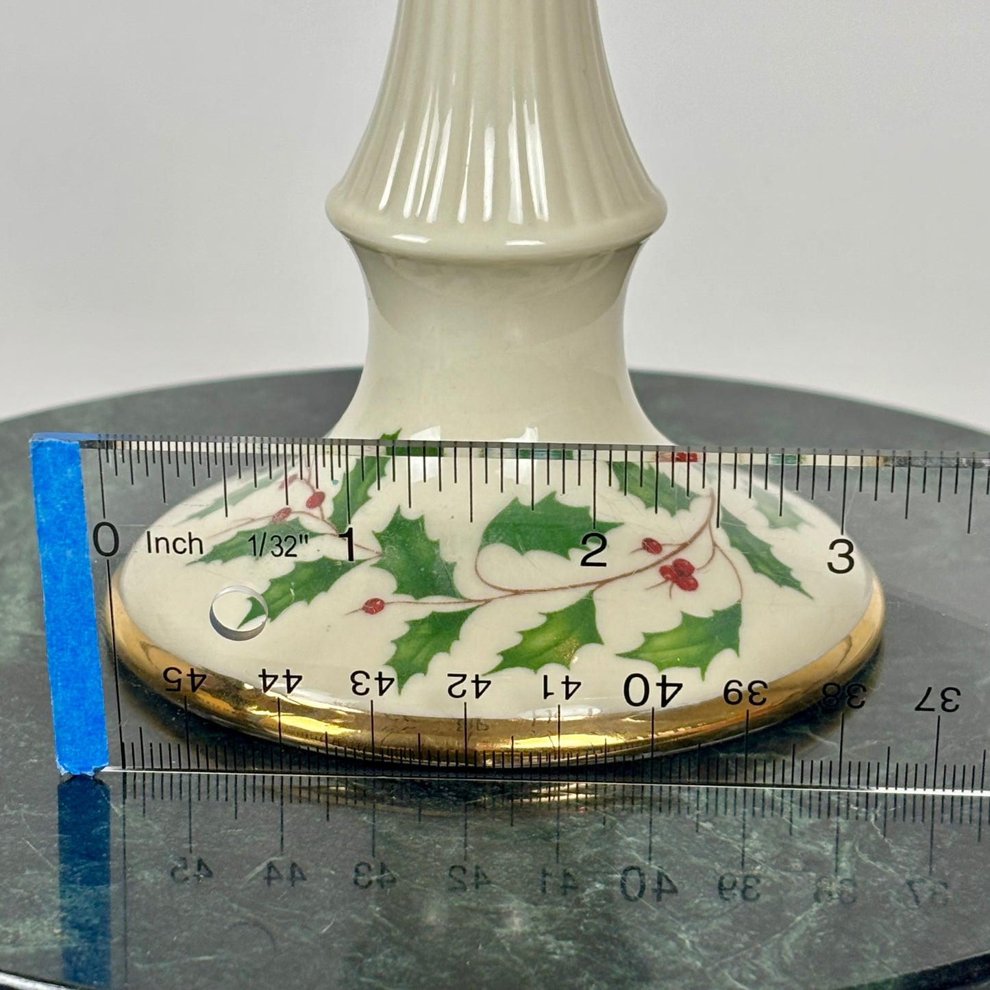 Lenox Holiday Holly & Berry Candlestick |⋆˙⟡| 24K Gold Trim