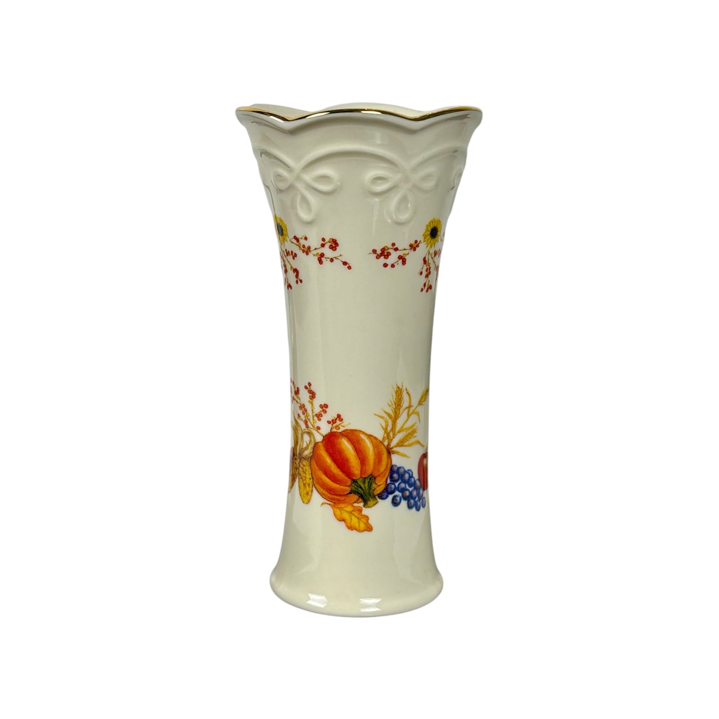 Lenox Autumn Bud Vase |⋆˙⟡| 24K Gold Trim Harvest Pumpkin Fall Decor