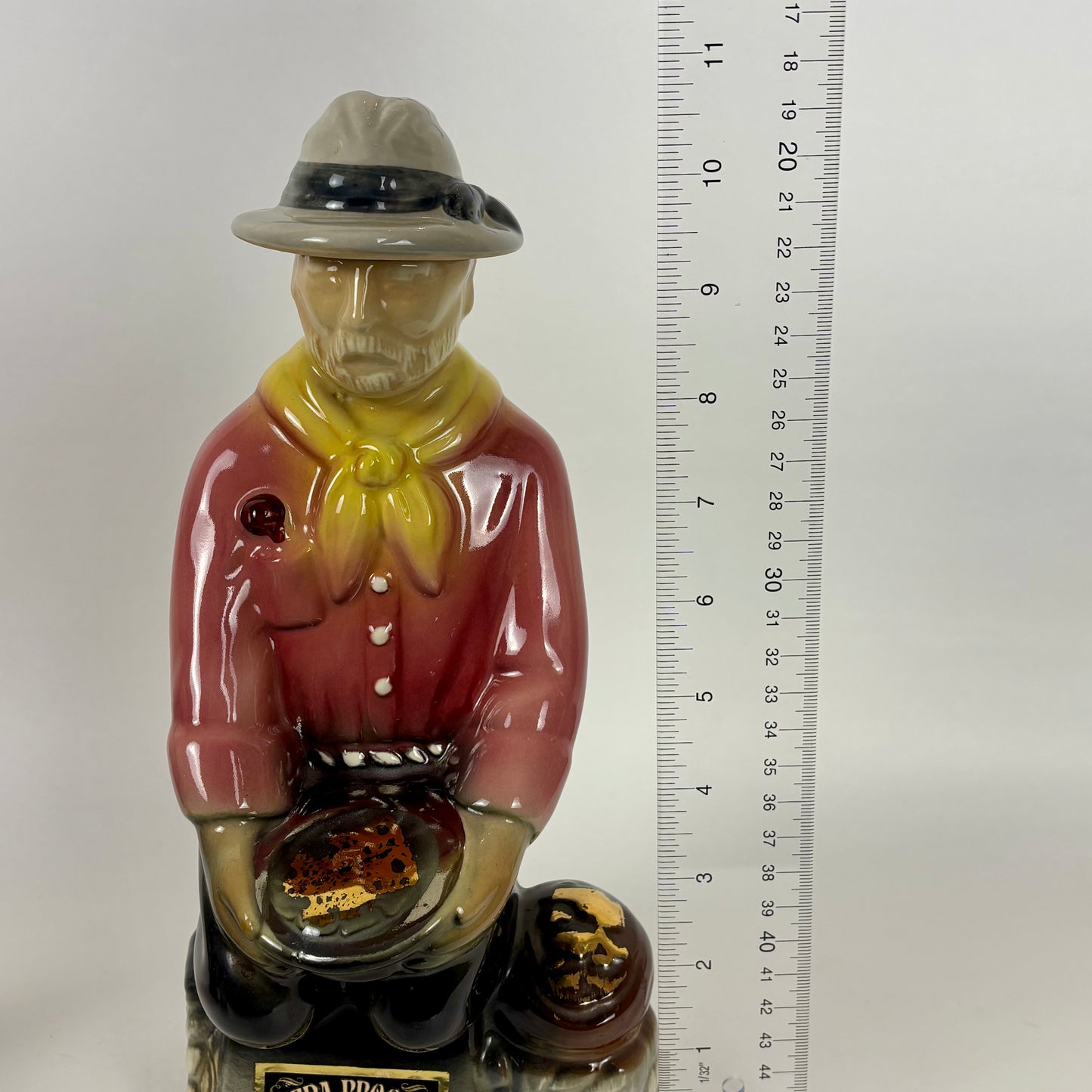 Vintage Ezra Brooks 12 Year Bourbon Gold Prospector |⋆˙⟡|Empty Ceramic Decanter w/ Stopper
