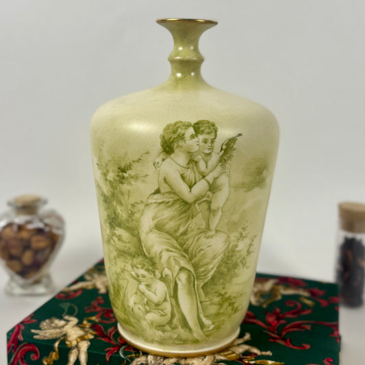 Antique Royal Bonn Germany Vase, c. 1900 |⋆˙⟡| Classical Woman & Cherubs