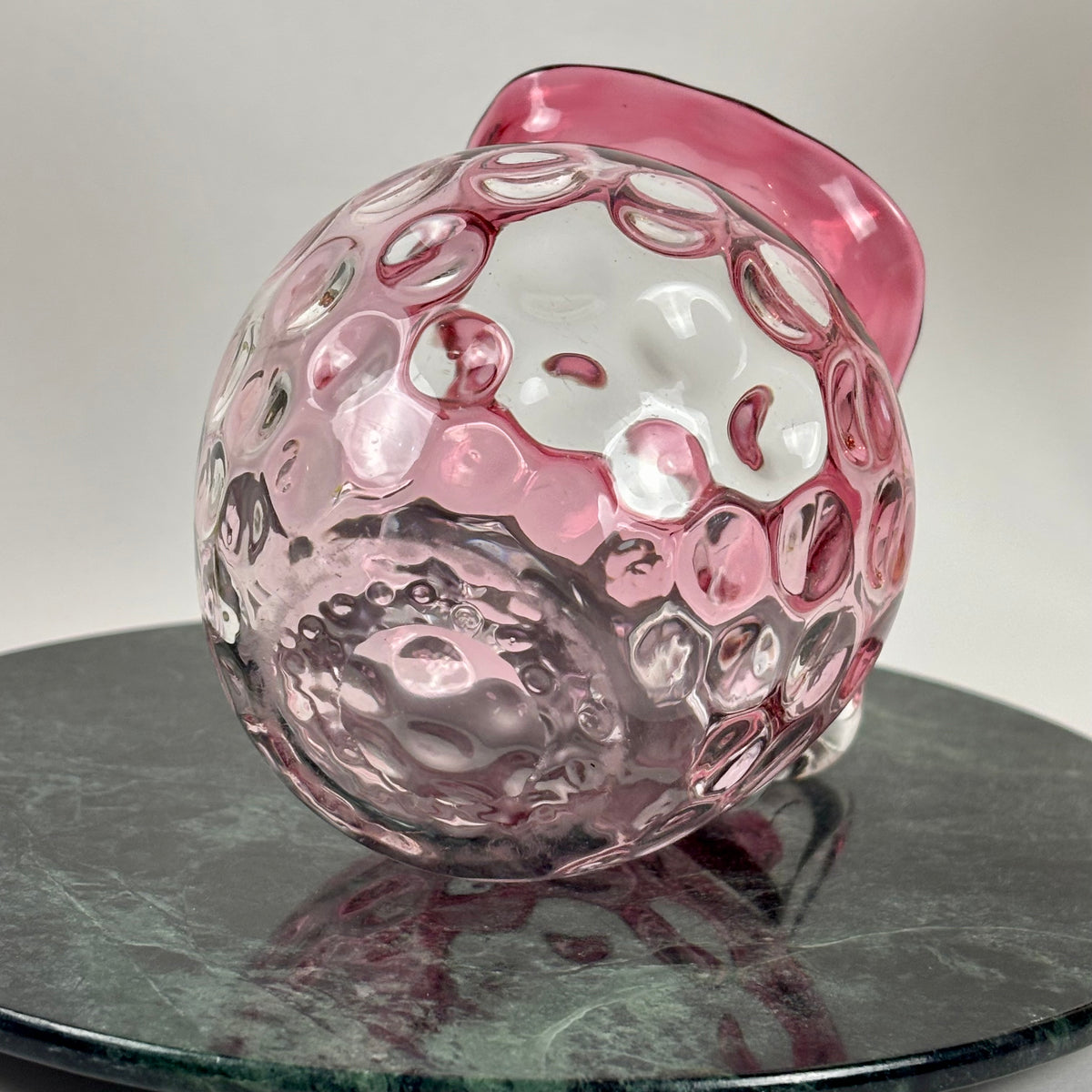 Antique Cranberry & Rubina Coin Dot, Spot Optic Glass |⋆˙⟡| Pitcher & Tumbler Set