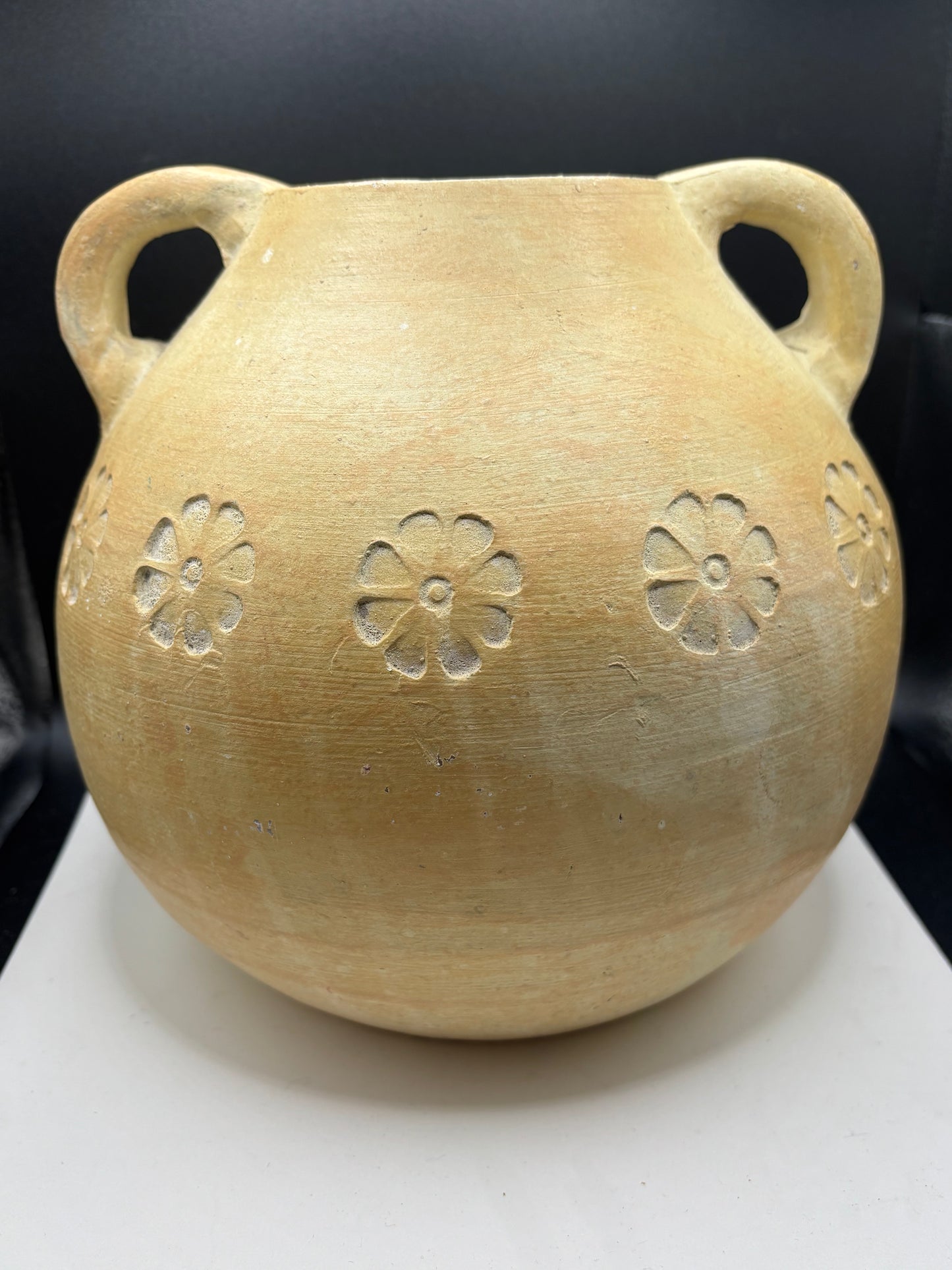 Rustic Terracotta Clay Vase |⋆˙⟡ | Planter with Floral Design